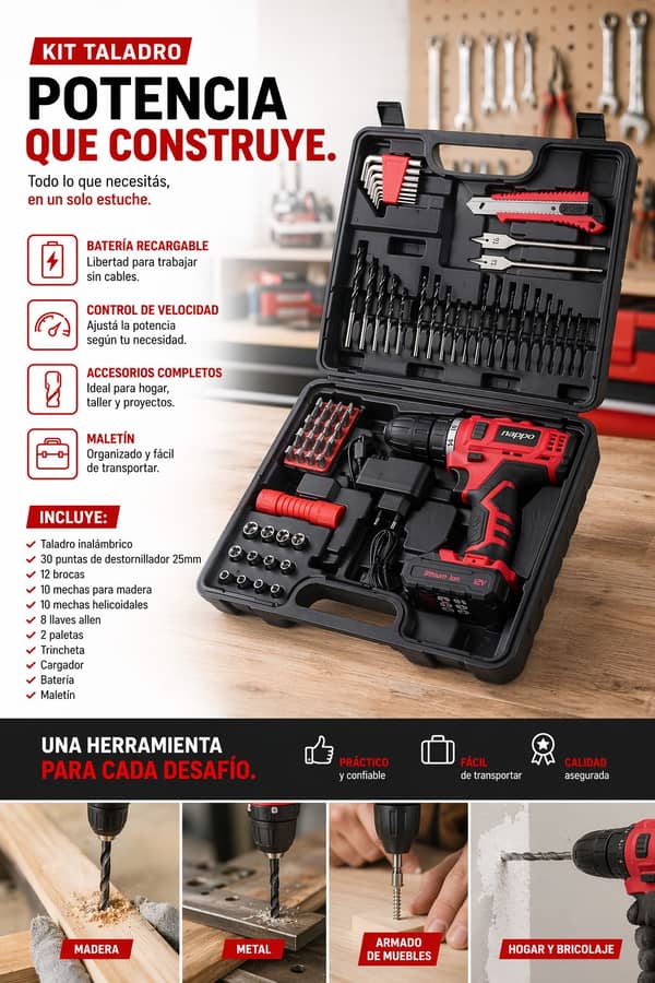Taladro Maletin Herramientas
